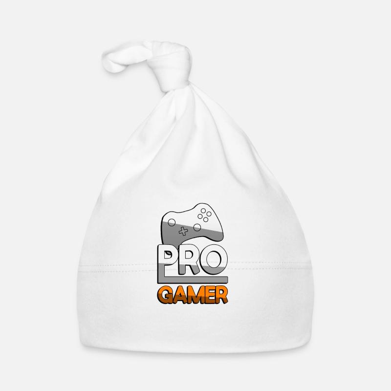 PRO GAMER (Orange) + Controller - Gaming Baby Bio-Mütze