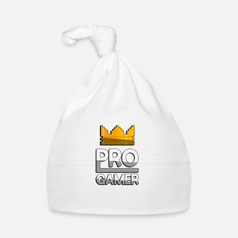 PRO GAMER (White) + King Crown - Gaming Organic Baby Cap