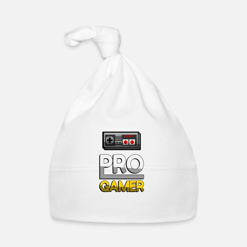 PRO GAMER (Gelb) + NES Controller - Gaming Baby Bio-Mütze