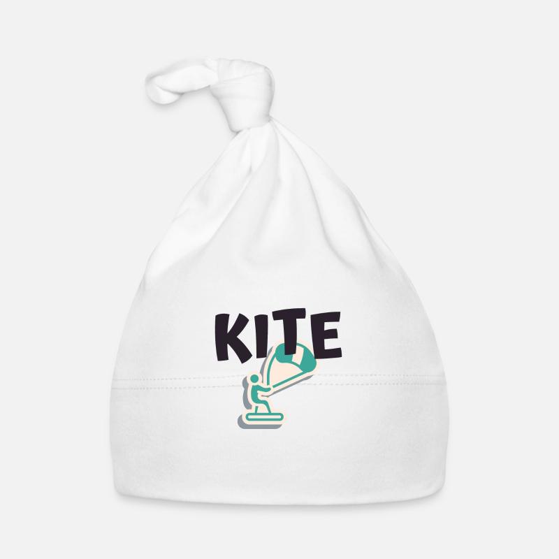 Kitesurf | logo et dessin Kite pour Kitesurfer Bonnet bio Bébé