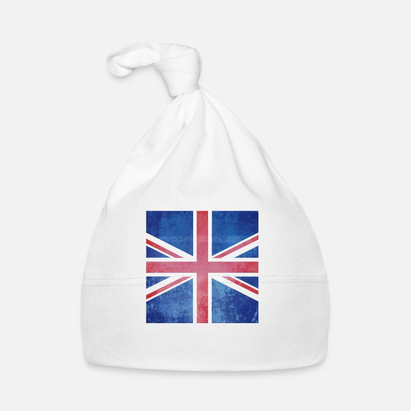 Grunge Union Jack British Flag Organic Baby Cap