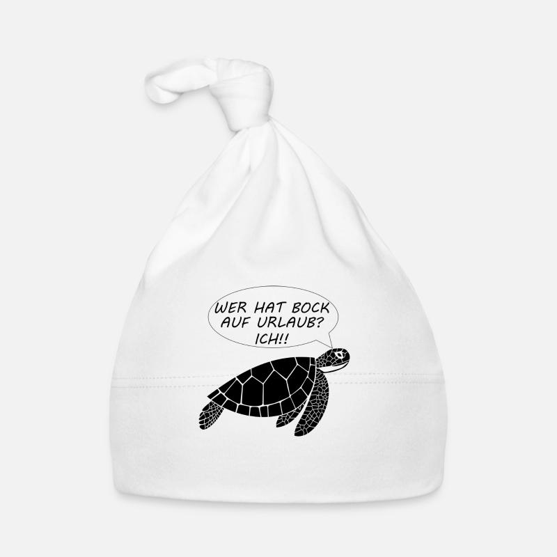 Schildkröte - wer hat bock auf Urlaub Baby Bio-Mütze