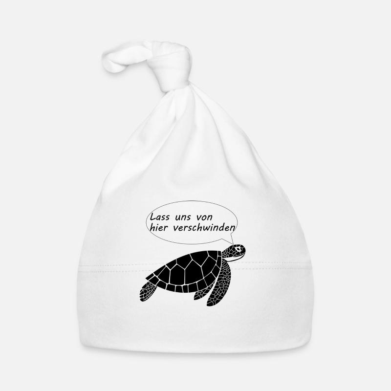 Schildkröte - lass uns verschwinden Baby Bio-Mütze