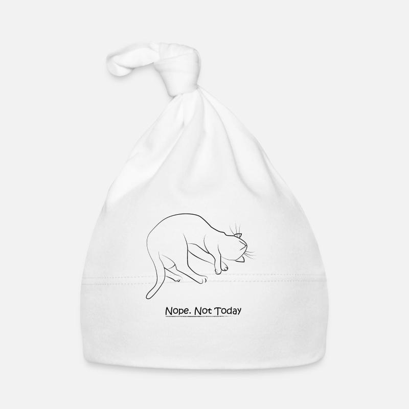 Nope... Not Today - Organic Baby Cap - white