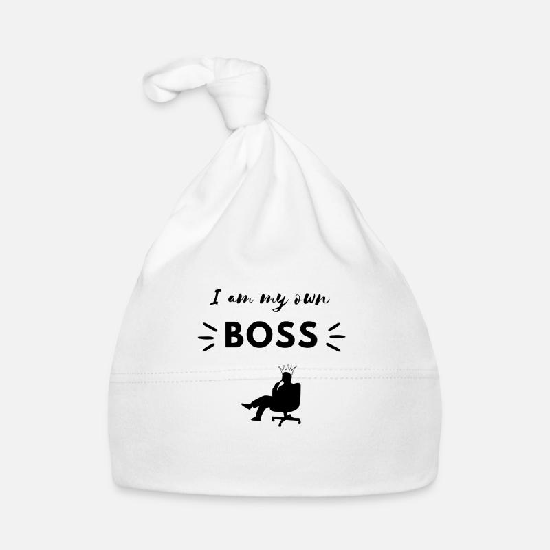 Je suis mon propre patron - Bonnet bio Bébé - blanc