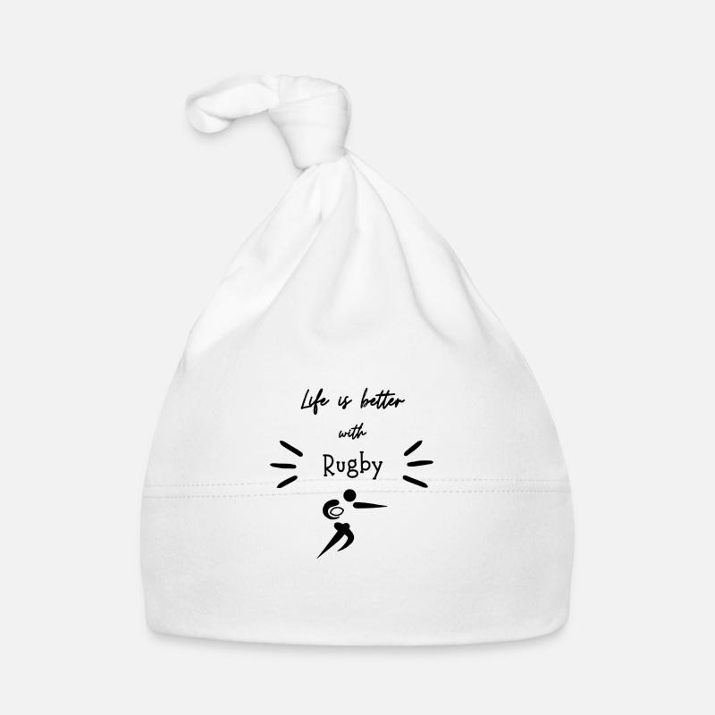 Le rugby c'est la vie Bonnet bio Bébé
