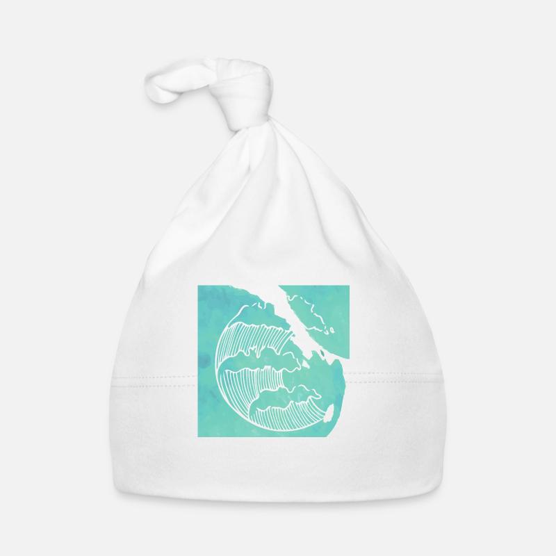 Ocean wave Organic Baby Cap