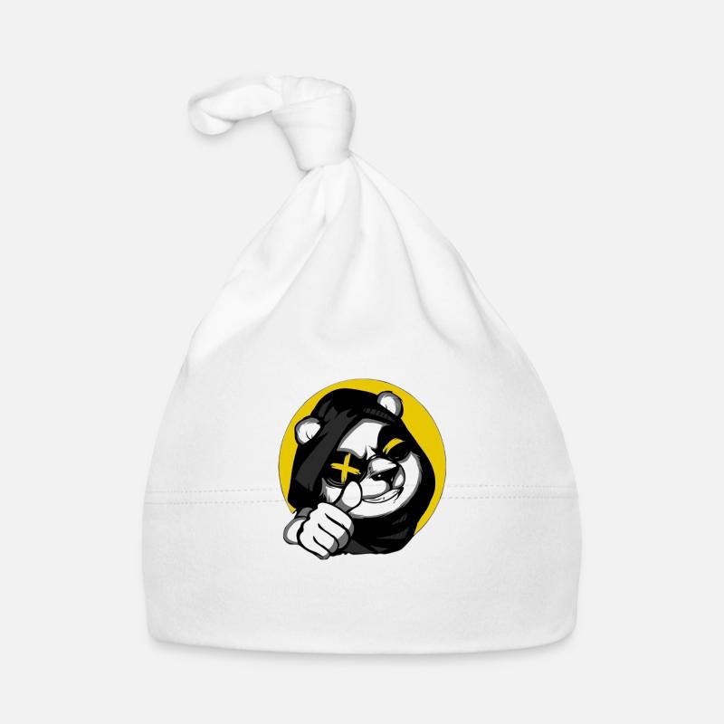 Bear and panda Organic Baby Cap