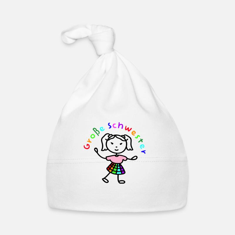 Ich bin eine große Schwester. Baby Bio-Mütze