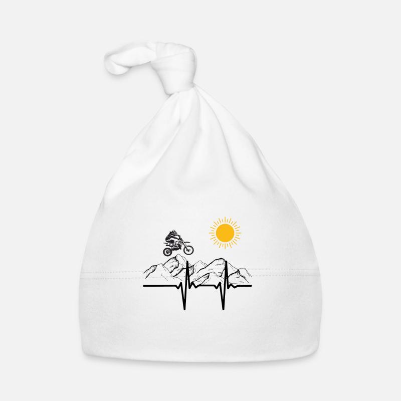Motocyclette - Bonnet bio Bébé - blanc