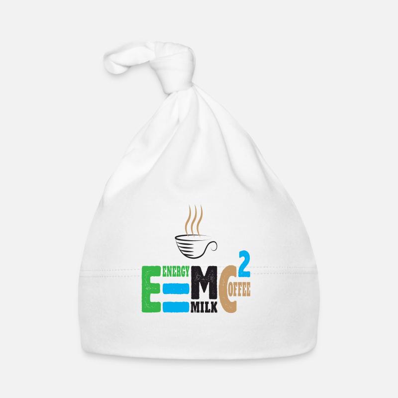 E = MC² Energy Milk Coffee Baby Bio-Mütze