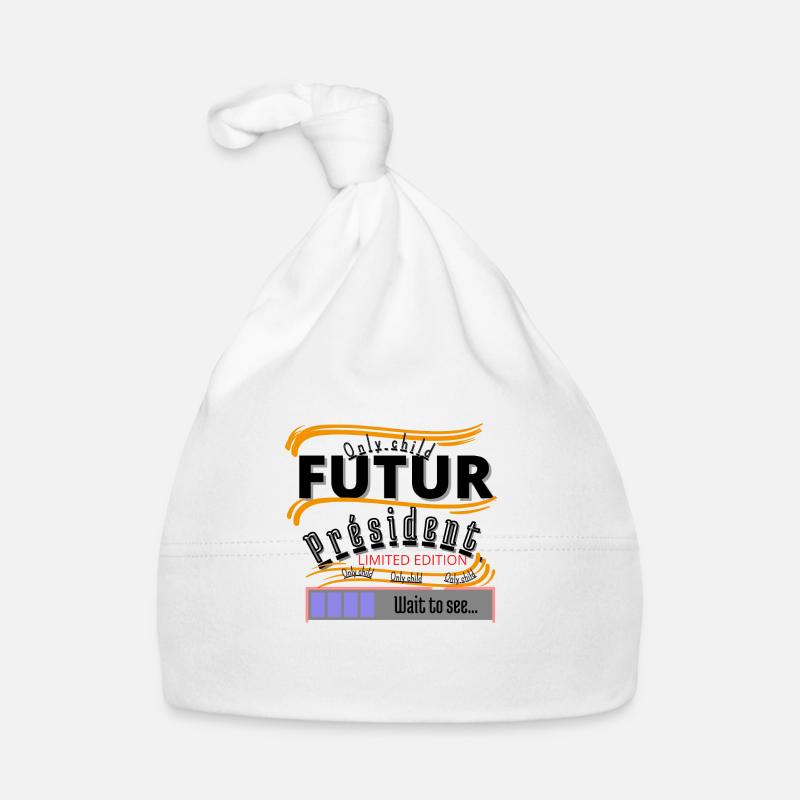 Futur président pour enfant - Bonnet bio Bébé - blanc