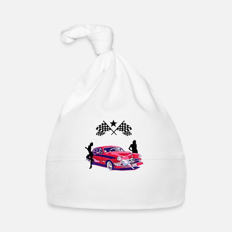 Auto - Baby Bio-Mütze - Weiß