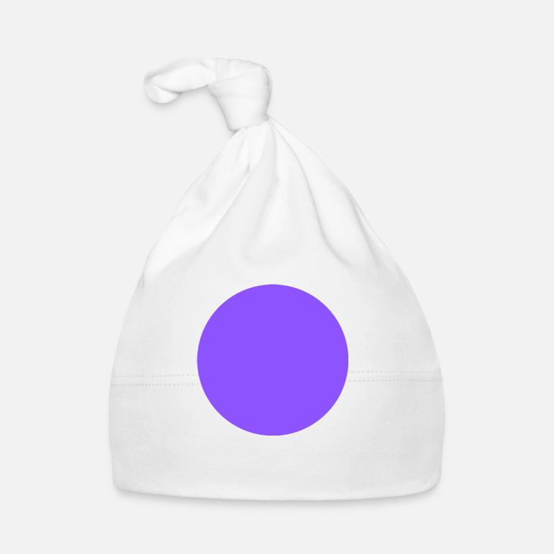purple circle - Baby Bio-Mütze - Weiß