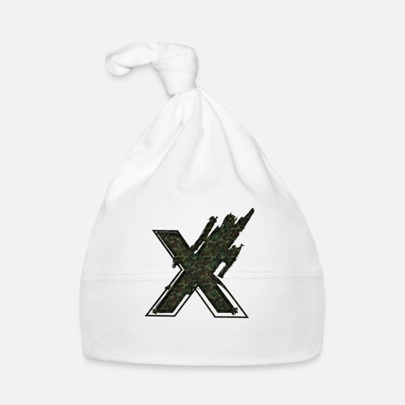 Forme de symbole typographie lettre Alphabet X Bonnet bio Bébé