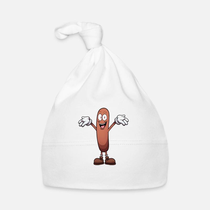 Süße Wurst - Baby Bio-Mütze - Weiß