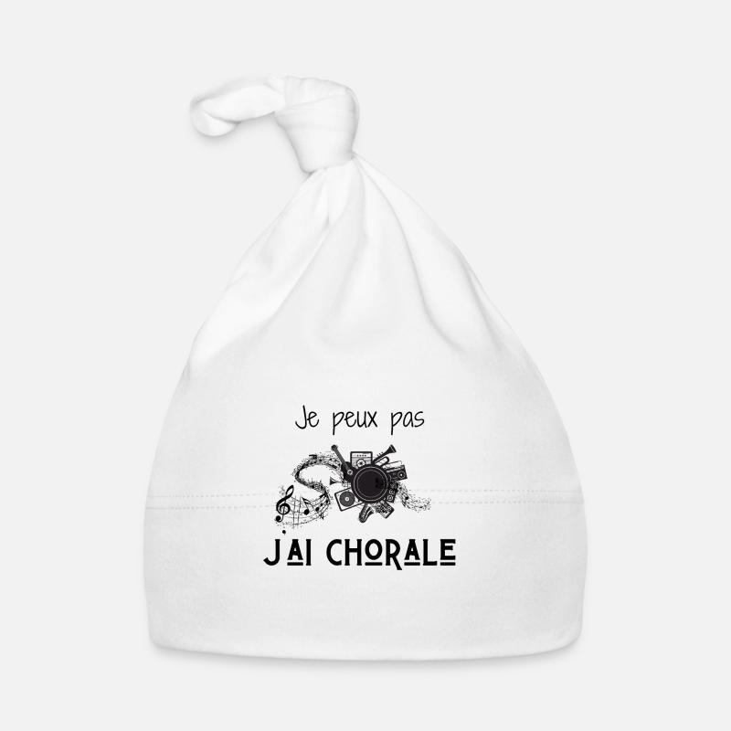 Je peux pas j'ai chorale Bonnet bio Bébé