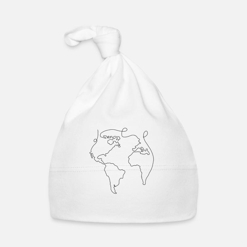 World map Organic Baby Cap