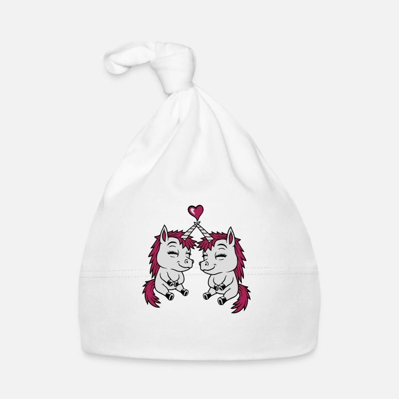 2 Amis Licorne Amour Bonnet bio Bébé