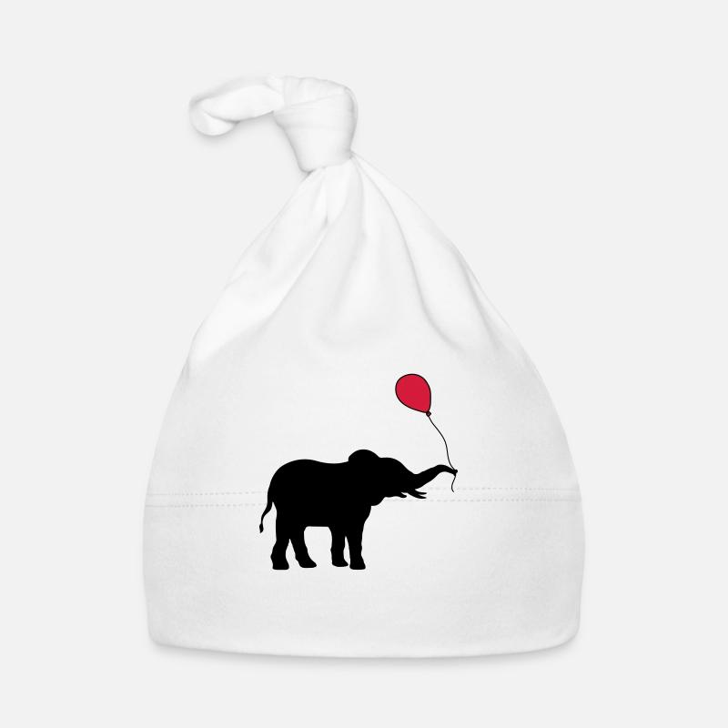 Red Balloon Elephant Gift Organic Baby Cap