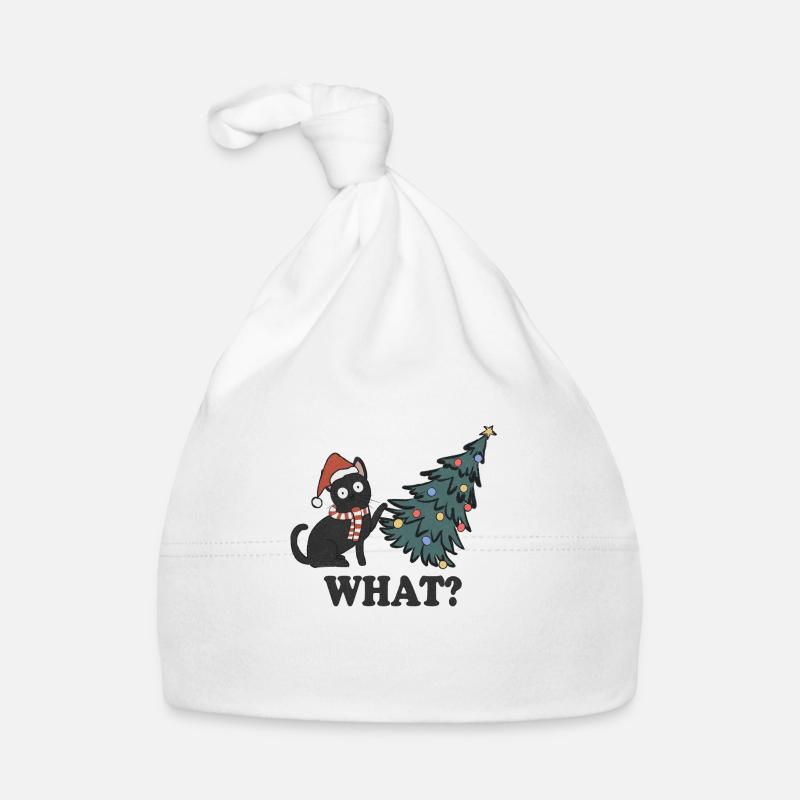 Quoi? Noël chat Bonnet bio Bébé