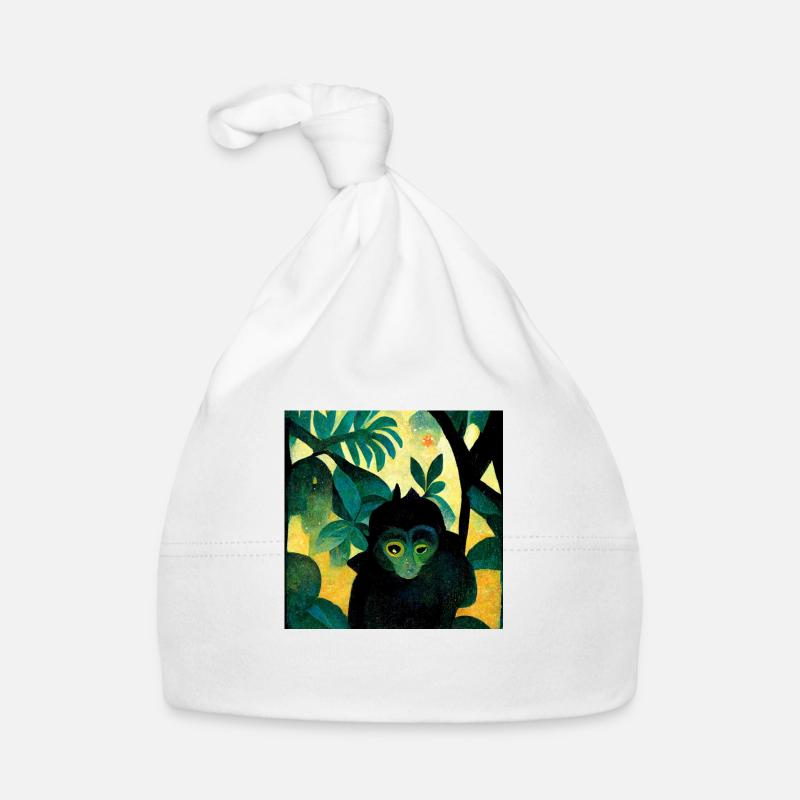Petit singe dans la jungle Bonnet bio Bébé