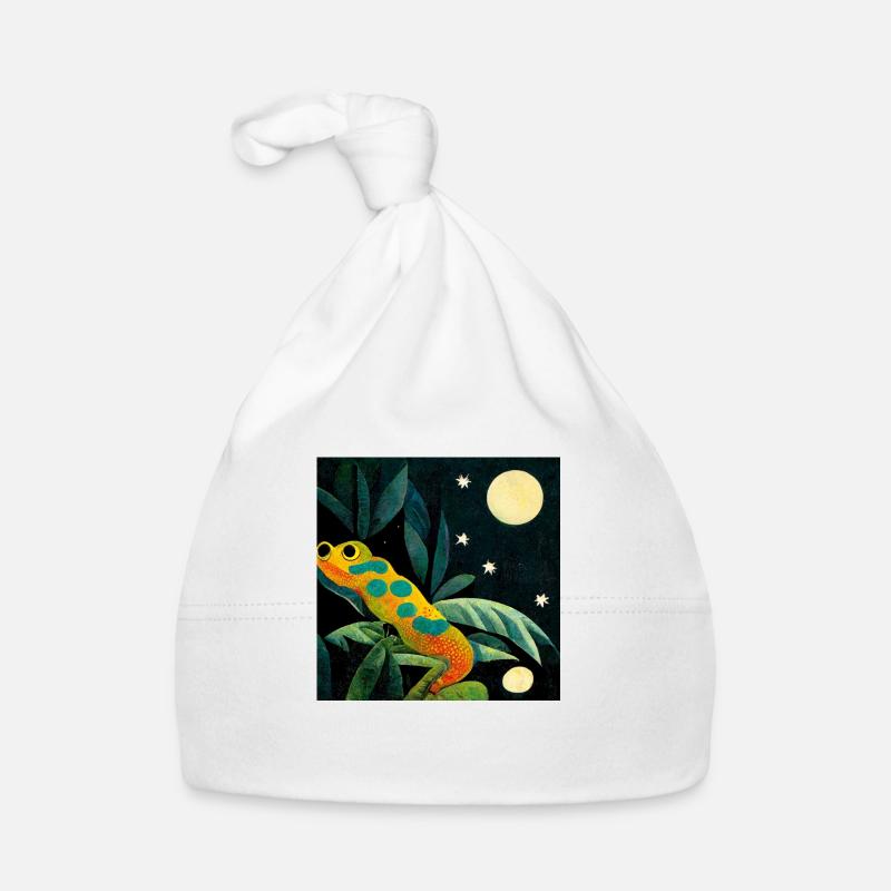 Gecko au clair de lune Bonnet bio Bébé