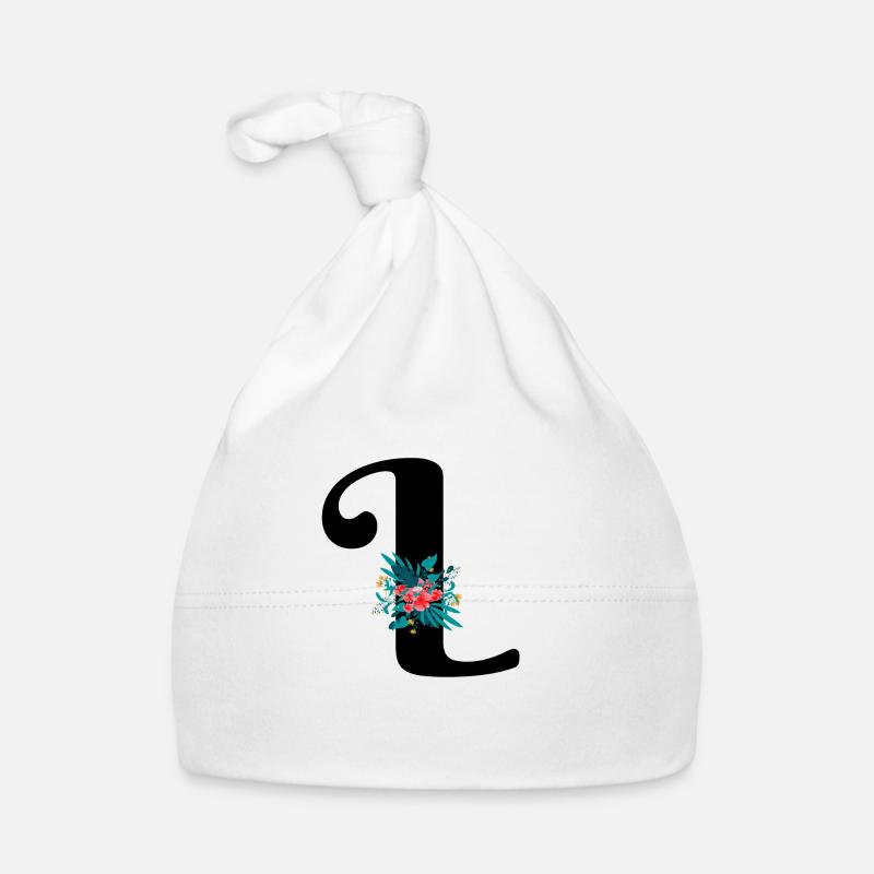 lettre L fleuris Bonnet bio Bébé