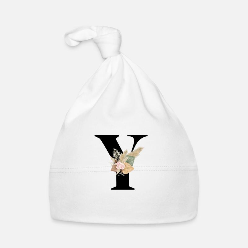 Buchstabe Y Blumen Baby Bio-Mütze