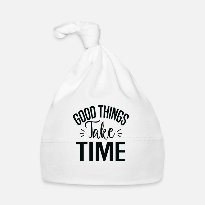 Good Things Take Time Baby Bio-Mütze