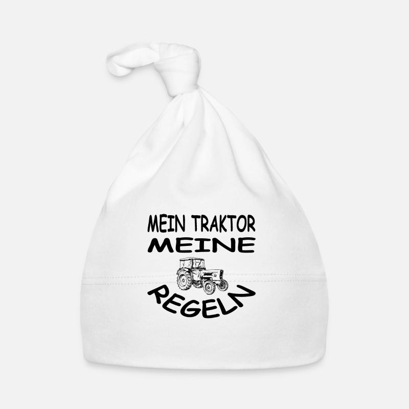 Traktor - Baby Bio-Mütze - Weiß