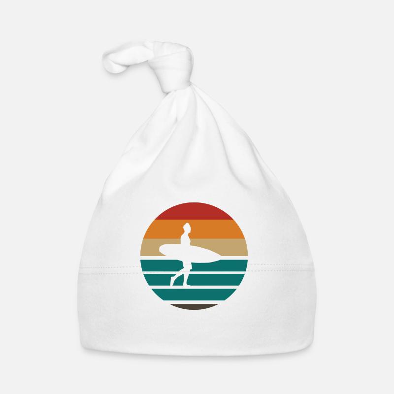 Surfing Surfboard Surfer Geschenksidee - Baby Bio-Mütze - Weiß