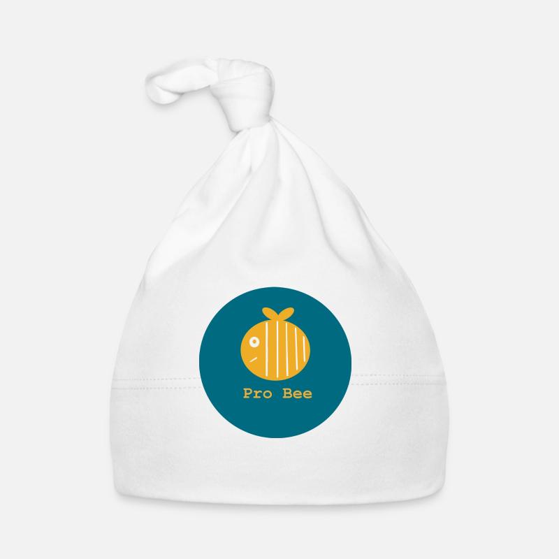 Pro Bee, Pro Biene - Baby Bio-Mütze - Weiß