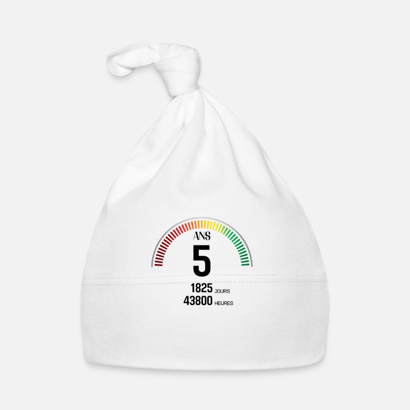 Anniversaire 5 ans Compteur Bonnet bio Bébé