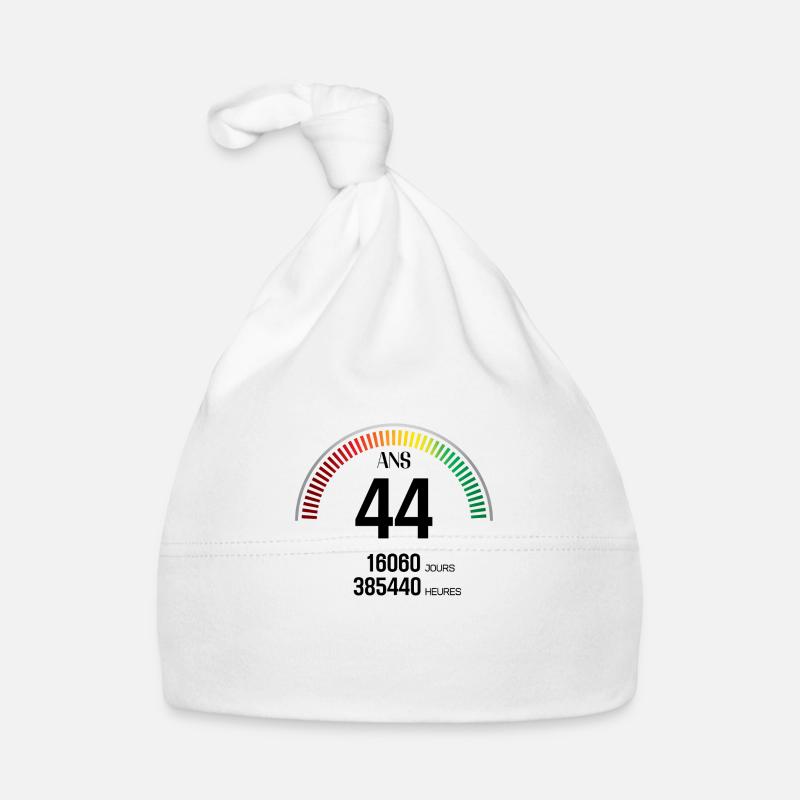 Anniversaire 44 ans Compteur Bonnet bio Bébé
