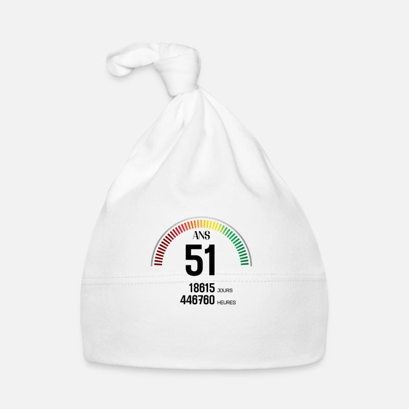 Anniversaire 51 ans Compteur Bonnet bio Bébé