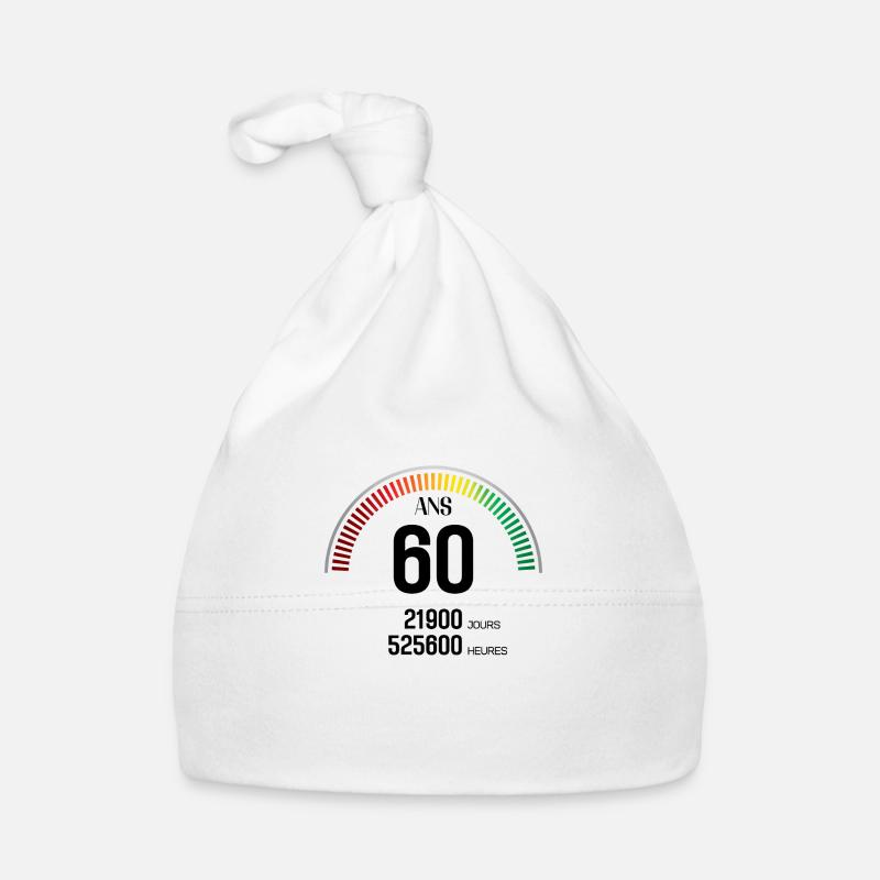 Anniversaire 60 ans Compteur Bonnet bio Bébé