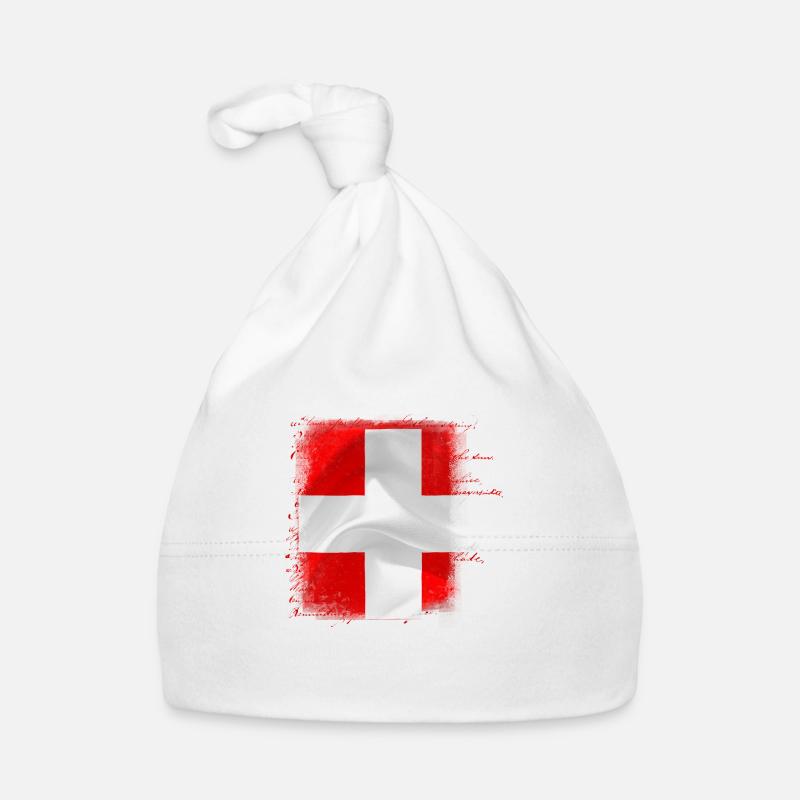 Flagge der Schweiz Baby Bio-Mütze