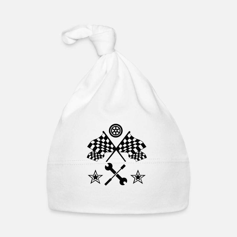 Car - Organic Baby Cap - white