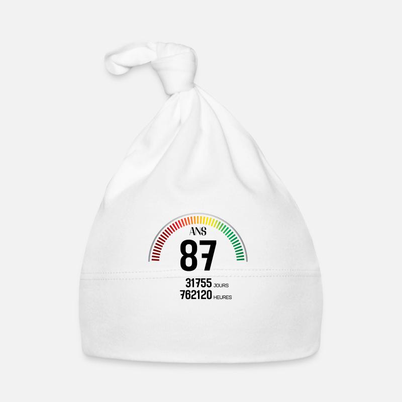 Anniversaire 87 ans Compteur Bonnet bio Bébé