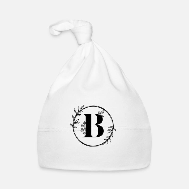 Lettre B Florale Bonnet bio Bébé