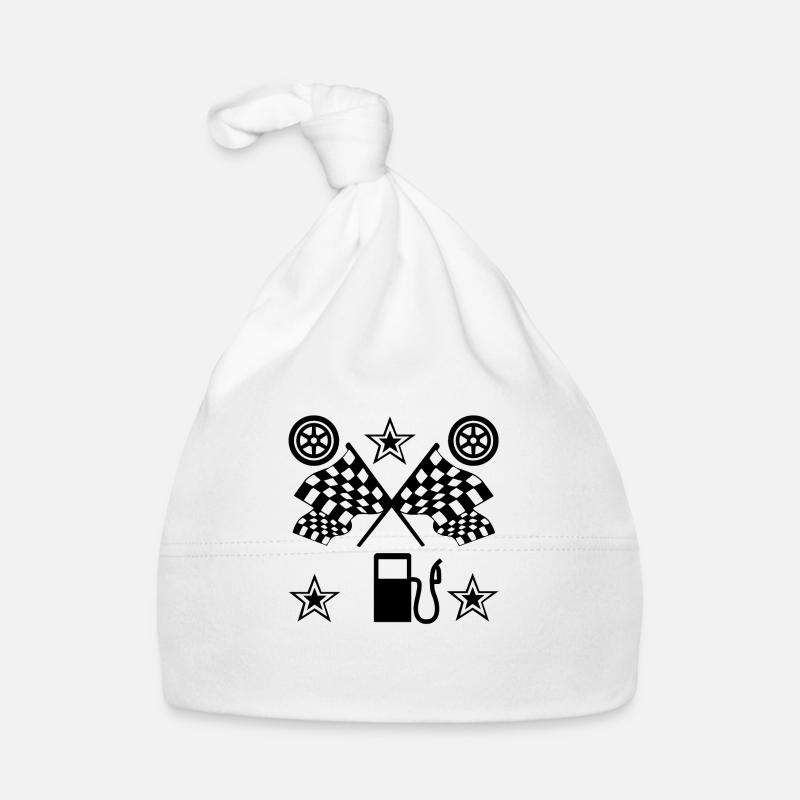 Auto - Baby Bio-Mütze - Weiß