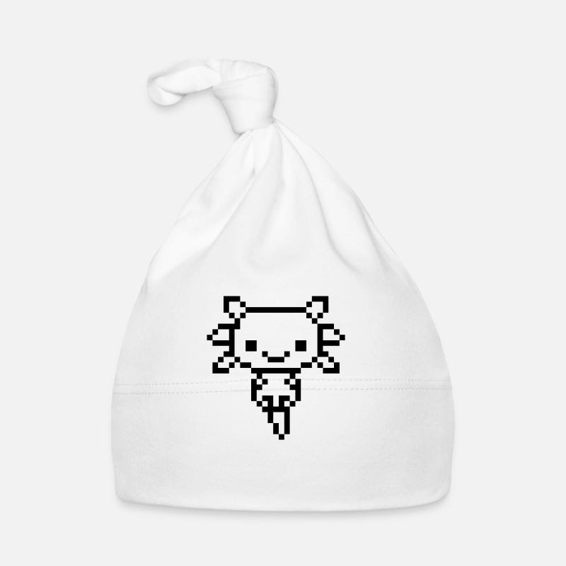 Axolotl pixel art Bonnet bio Bébé