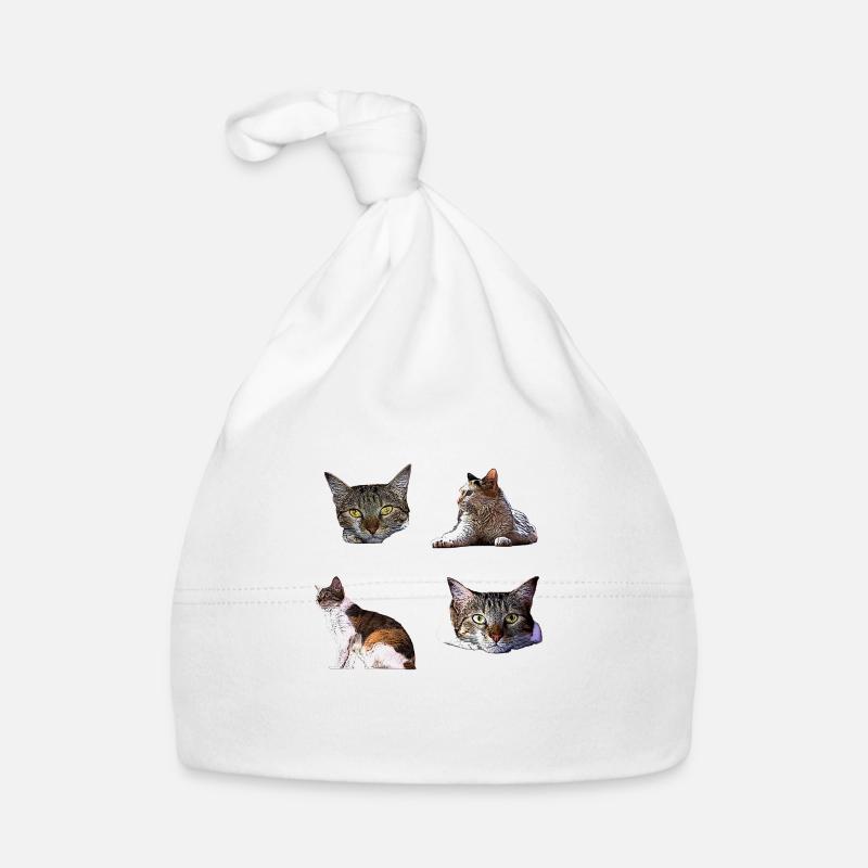 cat cat pet kitten stickers Organic Baby Cap