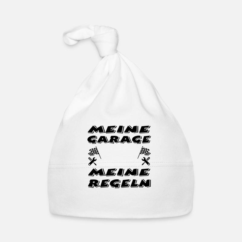 Garage - Baby Bio-Mütze - Weiß