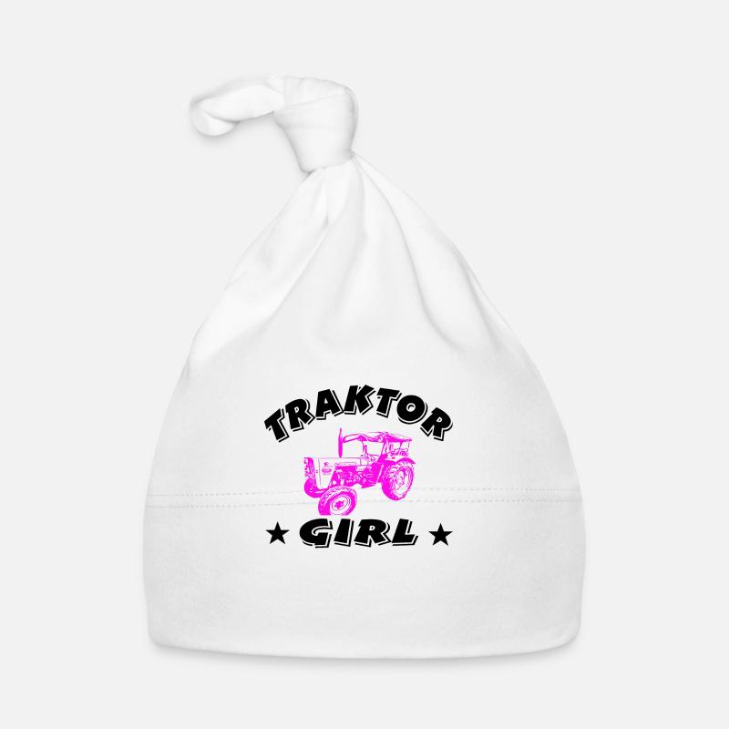 Traktor - Baby Bio-Mütze - Weiß