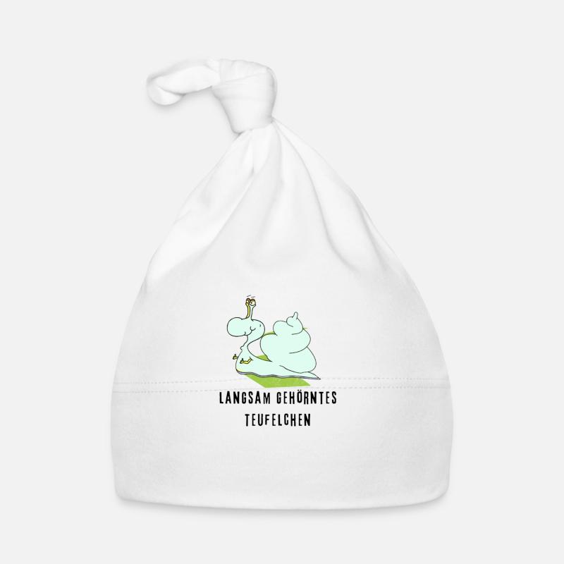 langsam gehörntes Teufelchen Baby Bio-Mütze