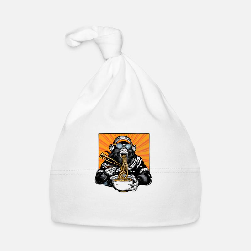 Swag Monkey aime le design de nouilles ramen Bonnet bio Bébé