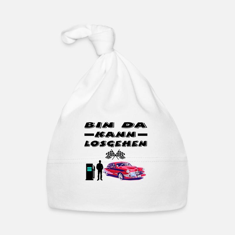 Auto - Baby Bio-Mütze - Weiß