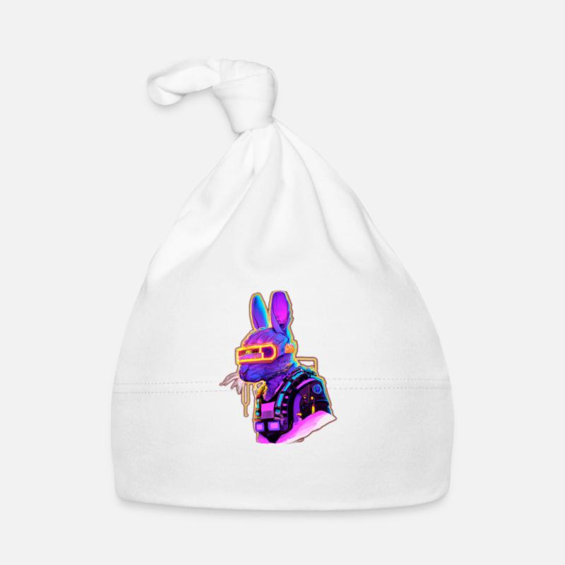 Cyber Rabbit - Baby Bio-Mütze - Weiß